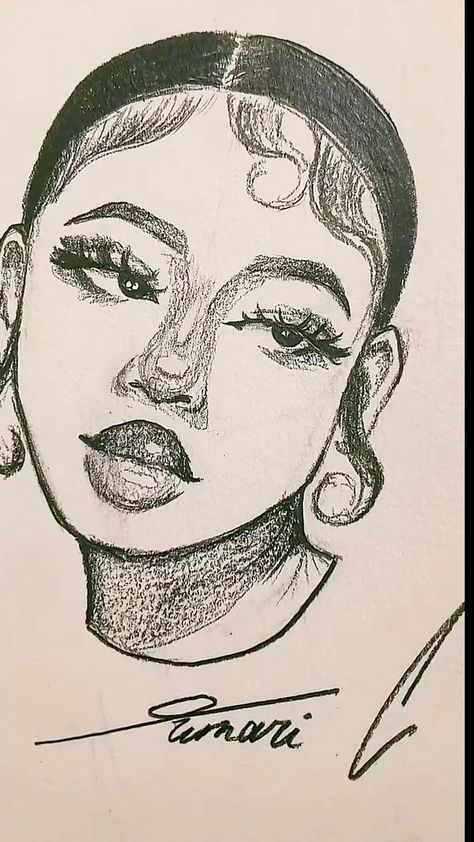 Finger Waves Drawing, Drawn Outfit Ideas, Pretty Sketches Aesthetic, Swag Art Style Drawing, Sketches Of Black Women, Sketchbook Ideas People, How To Draw A Self Portrait, Person Drawing Aesthetic, Swag Drawings Sketches