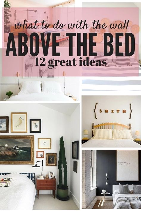 12 Ideas for Decorating Above Your Bed - Love & Renovations Above Bed Ideas, Art Over Bed, Bedroom Art Above Bed, Beautiful Bed Designs, Bedroom Wall Decor Above Bed, Wall Decor Above Bed, Tan Sofa, Decor Above Bed, Bed Wall Decor