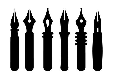 Pen Nib Vectors Pen Nib Logo, Calligraphy Pen Art, 13 Drawing, P Letter Design, Caligraphy Pen, Writing Logo, Pen Logo, Logo Pen, Pen Icon