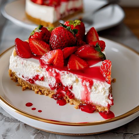 Strawberry Reference, Fresh Strawberry Topping, Cheesecake Photos, Chess Cake, Strawberry Food, Dessert Aesthetic, Strawberry Cheesecake Recipe, Food Anime, Strawberry Topping