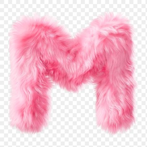 Fluffy Font Alphabet, M Alphabet, Small Business Instagram, Barbie Logo, Picsart Background, Pink Fur, Letter M, Art Collage Wall, Instagram Business