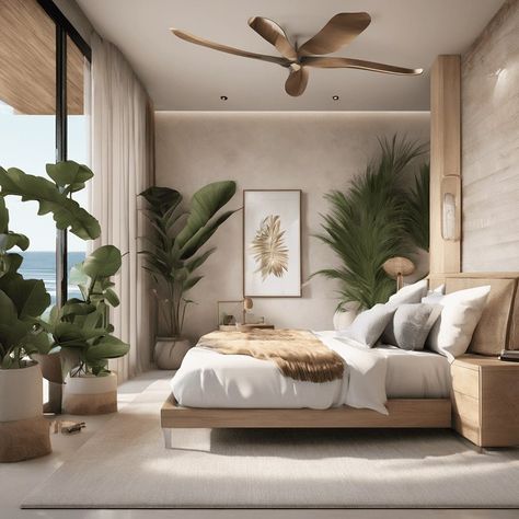 Ultra realistic photo of Modern take on upscale bali inspired small condo white cream stone, light wwoodl round arches interor view of bedroom withtropical foliage #ai #aiart # Bali Style Home Bedroom, Bali Villa Bedroom, Balinese Modern House, Bali Inspired Bedroom, Bali Bedroom Inspiration, Bali Style Bedroom, Modern Balinese Interior, Thai Bedroom, Balinese Bedroom