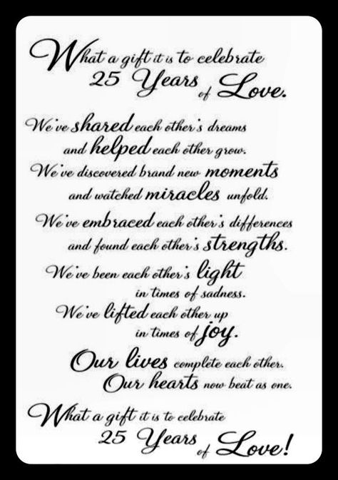 25th Anniversary Wishes For Husband, Years Of Love Quotes, 25 Year Anniversary Quotes, Quotes Wedding Anniversary, 25th Wedding Anniversary Quotes, 25th Anniversary Quotes, Anniversary Verses, Valentines Bedroom, Renewal Vows