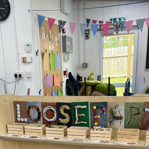 Matthew James on Instagram: "🏠 Loose parts & Small World 🏠   My next area to showcase is the loose parts and small world space. I’ve incorporated lots of different resources that can be used for various purposes, lots of which are open ended and great for building vocabulary.   As always, there is still work to do and resources to actually put in the crates/boxes but I am chuffed with how it’s turned out so far!   I made the labels myself, they’re available on my TES (link in bio) and the loose parts title is from an Etsy seller.   I’ve also filled in the missing labels and added more resources since these pictures so they’re not the most recent version!   Small crates from @theworksstores  Bigger crates from @ikeauk  Heart trays from @hobbycrafthq  Houses from @theworksstores and @hobby Loose Parts Display Board, Loose Parts Area, Open Ended, Box Shelves, Vocabulary Building, Still Working, Small World, Shelves, Turn Ons