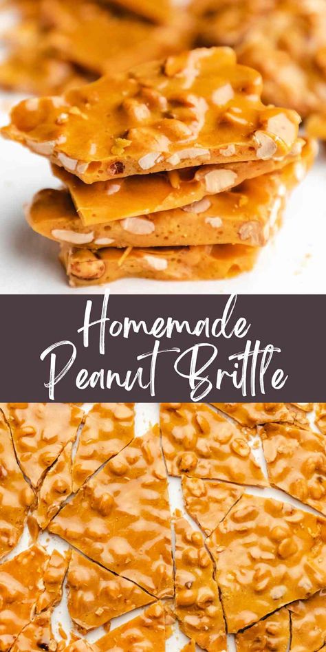 Homemade Peanut Brittle - I Heart Eating Joanna Gaines Peanut Brittle Recipe, Peanut Brittle Microwave Recipes, Dairy Free Peanut Brittle, Peanut Brittle With Raw Peanuts Recipe, Home Made Peanut Brittle, Walnut Brittle Recipes, Peanut Brittle Recipe Easy No Corn Syrup, Best Peanut Brittle Recipe, How To Make Peanut Brittle