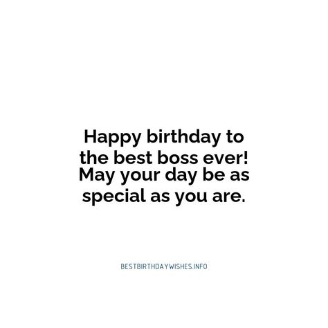 Everyone loves a birthday, and when it's your boss's special day, you want to make sure you send a sincere birthday wish. Whether your boss is a mento... | # #BirthdayWishes Check more at https://www.ehindijokes.com/birthday-wishes-for-your-boss/ Special Happy Birthday Wishes, Happy Birthday Boss, Heartfelt Birthday Wishes, Best Boss Ever, Best Boss, Birthday Wish, My Boss, Wishes For You, Happy Birthday Wishes