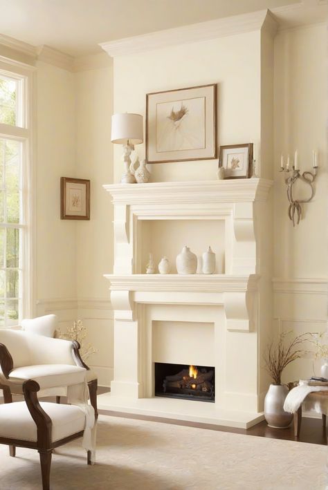 1. Room paint
2. Navajo White
3. Fireplace
4. Westpear Interiors Navajo White Living Room, Behr Navajo White, Bm Navajo White, Paint 2024, Best Wall Paint, Wall Paint Color, Light Oak Floors, Fireplace Room, Navajo White