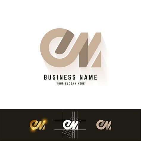 Letter em or en monogram logo with grid ... | Premium Vector #Freepik #vector #logo #business #gold #abstract Em Monogram, Ems Logo, Flower Logo Design, Letter Form, Circle Logos, Letter Logo Design, Logo Business, Minimalist Logo Design, Logo Design Template