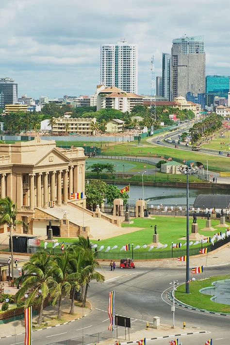 Colombo Sri Lanka Aesthetic, Gangaramaya Temple, Colombo City, Tropical City, Tropical Environment, Colombo Sri Lanka, Sri Lanka Travel, Dream Vacations Destinations, Simple House Plans