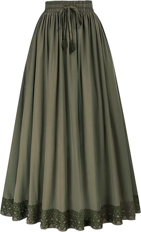 Cottagecore Skirt, Fairy Gown, Long Flowy Skirt, Long Skirts For Women, Skirt Maxi, Long Maxi Skirts, Skirt With Pockets, Modest Fashion Outfits, Mode Hijab