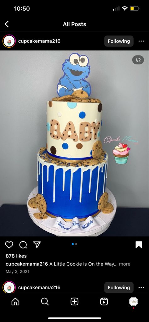 Cookie Monster Birthday Cake, Cookie Monster Baby Shower Cake, Cookie Monster Baby Shower Theme, Cookie Monster Baby Shower Ideas, Cookie Monster Pictures, Cookie Monster Cakes, Cookie Monster 1st Birthday, Baby Cookie Monster, Monster Birthday Cakes