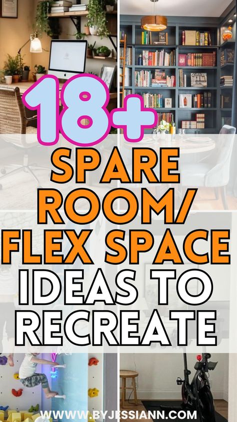 18+ SPARE OR FLEX ROOM IDEAS TO RECREATE Unique Extra Room Ideas, Den Into Bedroom Convert, What To Do With Extra Bedroom In House, Soare Room Ideas, What To Do With Spare Room, Small Basement Room Ideas, Small Flex Room Ideas, What To Do With An Extra Room, What To Do With Extra Room In House