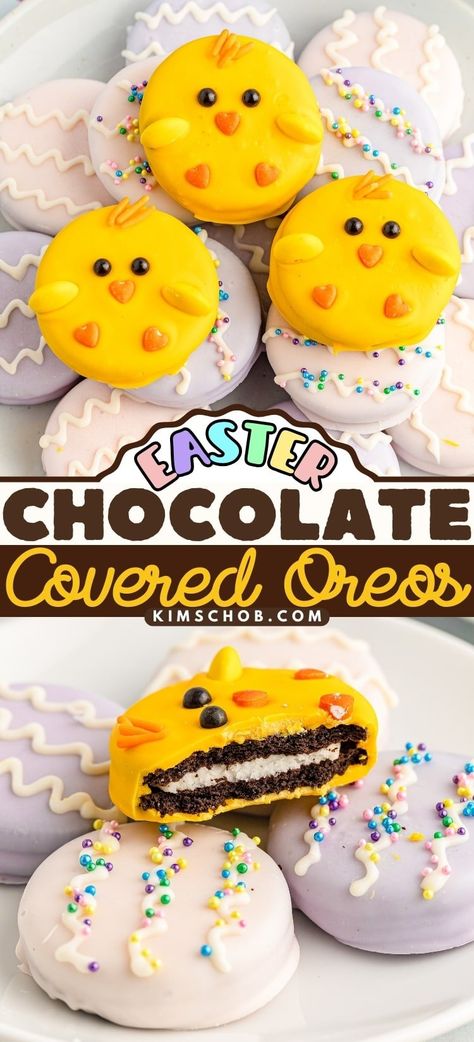 Easter Chocolate Covered Oreos, Decorated Oreos, Season Recipes, Soft Baked Cookies, Covered Oreos, Soft Bakes, Easter Season, Recipe Boards, Easter Chocolate