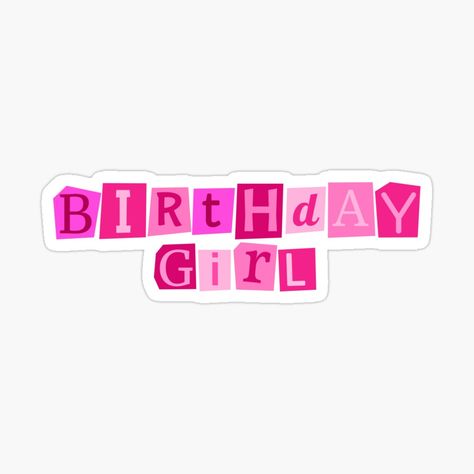 Get my art printed on awesome products. Support me at Redbubble #RBandME: https://www.redbubble.com/i/sticker/Birthday-Girl-Pink-magazine-letter-cut-out-by-Words-Artist/157972425.EJUG5?asc=u Pink Magazine Letters, Cute Redbubble Stickers, Birthday Aesthetic Stickers, Mean Girls Letters, Birthday Journal Stickers, Birthday Stickers Scrapbook, Letters For Scrapbook, Birthday Wishes Stickers, Cute Scrapbook Stickers