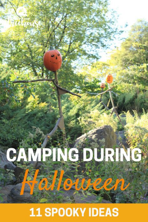 Halloween Campsite Decorating Ideas, Halloween Camping Ideas, Camping Entertainment, Halloween Camping Decorations, Campsite Decorating, Camping Decorations, Boy Scout Camping, Halloween Camping, Halloween 11