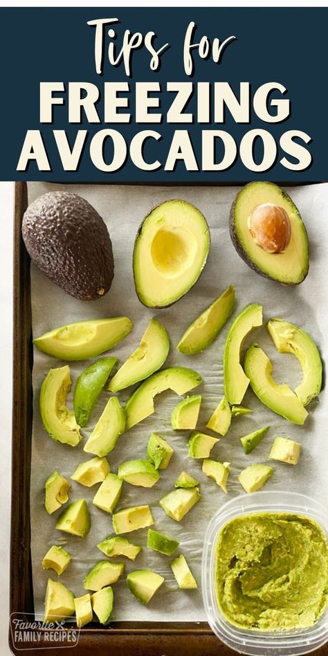 Follow these simple tips for freezing avocado and you’ll always have this creamy fruit on hand for all your recipes! You can freeze the entire fruit, skin and all! This is the easiest way, and it works great. You can also freeze avocado halves, avocado slices, or mashed avocado puree. How To Freeze Avocado, Can You Freeze Avocado, Avocado Puree, Freeze Avocado, Healthy Lunch Snacks, How To Make Guacamole, Smashed Avocado, Avocado Slices, Mashed Avocado