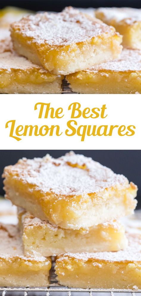 Best Lemon Squares, Desserts Easy No Bake, Desserts Aesthetic, Easy Dessert Bars, Desserts Summer, Lemon Bars Easy, Dessert Summer, Dessert Oreo, Lemon Bars Recipe