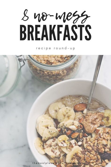 8 No-Mess Breakfast Ideas | themealplanningmethod.com Chocolate Covered Katie, Iowa Girl Eats, Mango Chunks, Egg Breakfast, Vanilla Protein Powder, Yummy Lunches, Group Meals, Morning Food, Frozen Banana