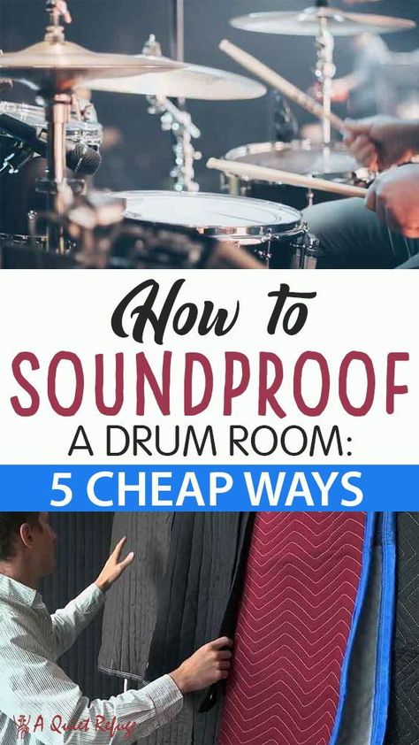 Your child likes to play the drum. But the noise comes out from the drum room is quite annoying? Find out five cheap ways of soundproof a drum room. Soundproof Drum Room, Basement Drum Room, Soundproof Music Room, Sound Proofing A Music Room, Drum Practice Room, Drum Bedroom Ideas, Ideas For Music Room, Diy Sound Panels, Diy Soundproofing Room