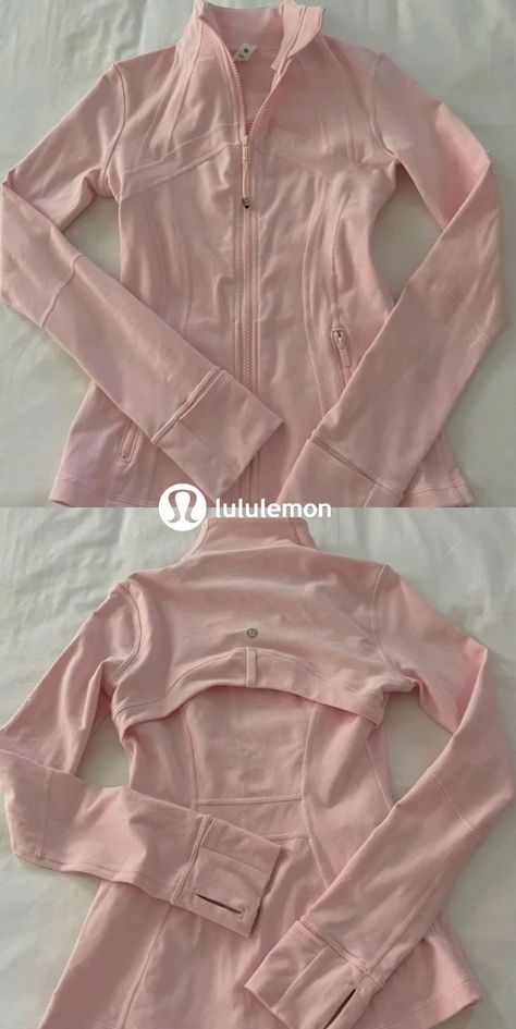 Lululemon Compression Jacket, Lulu Lemon Jacket Aesthetic, Light Pink Define Jacket, Lululemon Cropped Define Jacket, Lululemon Pink Jacket, Lulumon Jacket, Lulemon Define Jacket, Pink Zip Up, Girly Athleisure