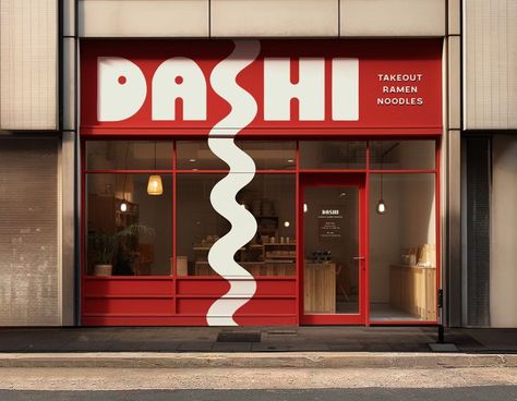 Visuell Identitet, Ramen Restaurant, Storefront Design, Cafe Shop Design, Graphic Design Agency, Restaurant Branding, Signage Design, Store Front, Facade Design