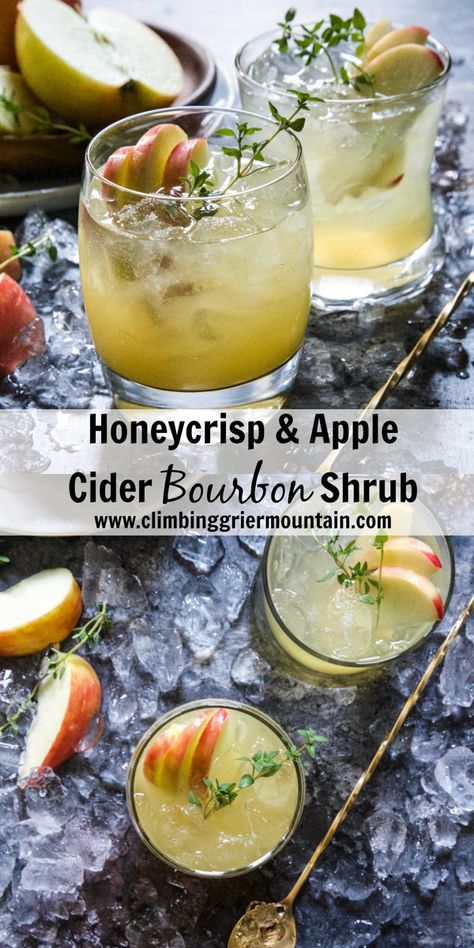 Apple Shrub, Spiked Apple Cider Recipe, Cider Drink Recipes, Apple Cider Bourbon, Apple Cider Sangria Recipe, Cider Cocktail Recipes, Slow Cooker Apple Cider, Bourbon Apple Cider, Spiked Apple Cider