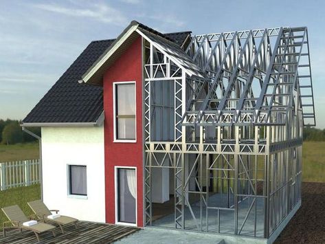 Metal Shop Building, Metal Building Kits, Steel Building Homes, Steel Barns, Framing Construction, Steel Structure Buildings, Steel Frame House, Steel Framing, Steel Frame Construction