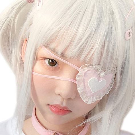 Lace Blindfold, Accessories Kawaii, Japanese Costume, 일본 패션, Yami Kawaii, Kawaii Accessories, Anime Cosplay, Pink Pink, Kawaii Fashion