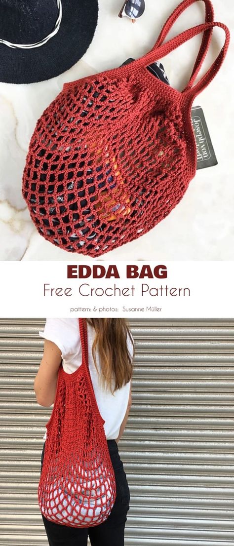 Versatile Market Bag Free Crochet Patterns Crochet Grocery Bag, Grocery Bag Pattern, Confection Au Crochet, Crochet Bag Pattern Free, Bag Pattern Free, Crochet Market Bag, Crochet Clutch, Crochet Simple, Handbag Pattern