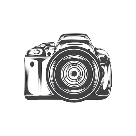 Retro dslr camera vector stock illustrat... | Premium Vector #Freepik #vector #dslr #dslr-camera #camera #camera-lens Logo Fotografia, Camera Vector, Flower Icons, Vector Drawing, Team T Shirts, Drawing Videos, Video Camera, Vector Stock, Dslr Camera