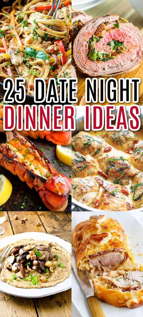 Fancy Family Dinner Ideas, Nice Dinners To Make At Home, Date Night In Recipes, Unique Dinners For Two, Dinner To Make Together, Birthday Dinner Recipes For Him, Date Night Dinners For Two, Fun Recipes For Couples To Make, Romantic Meal Ideas