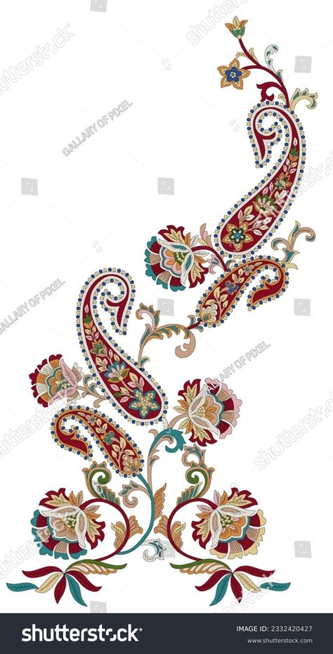 Multi Colour Paisley Pattern Supportive Design Stock Illustration 2332420427 | Shutterstock Bold Floral Pattern, Paisley Design Pattern, Sequence Design, Digital Print Textiles, Paisley Print Design, Paisley Motifs, Paisley Flower, Digitized Embroidery Designs, Textile Prints Design