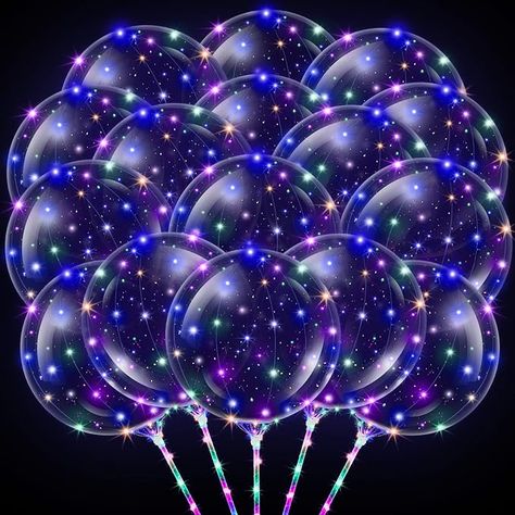 Glow Balloons, Glow Stick Balloons, Bobo Balloons, Light Up Balloons, Balloon Glow, 50 Balloons, Transparent Balloons, Led Balloons, Clear Balloons