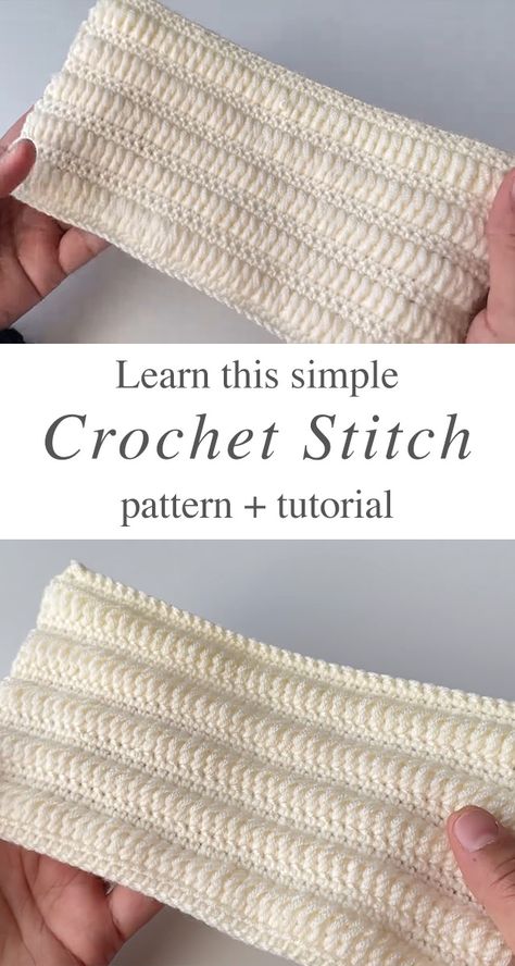 Simple Crochet Stitch You Should Learn - CrochetBeja Crochet Knit Like Stitch, Skip Stitch Crochet, Afghan Hook Crochet Patterns Free, Turkish Crochet Stitch, Crochet Post Stitch, Crochet Stitches For Beginners Tutorials, Easy Blanket Crochet Stitch, Post Crochet Stitches, Pearl Stitch Crochet