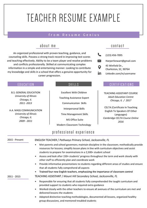 Sample Teacher Resume, Resume Format For Teaching Job, Teacher Cv Example, Cv Teacher Education, Teaching Resume Examples, Resumes Examples, Teacher Resume Template Free, Job Affirmations, Preschool Teacher Resume