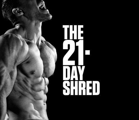 21 Day Shred, Shred Workout, Morning Workouts, Nutrition Sportive, Workout Program, Men's Fitness, Bench Press, Healthy Fitness, Muscle Fitness