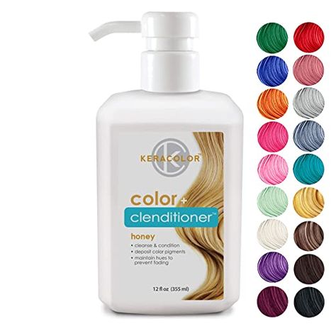 Amazon.com: Keracolor Clenditioner Color Depositing Conditioner Colorwash, Blue, 12 fl oz: Premium Beauty Keracolor Clenditioner, Color Depositing Conditioner, Hair Glaze, Color Conditioner, How To Make Oil, Root Touch Up, Semi Permanent Hair Color, Honey Hair, Purple Shampoo