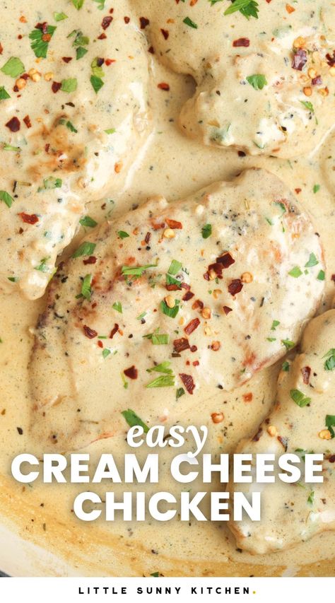 Easy Cream Cheese Chicken, Cheese Air Fryer, Stuff Chicken, Chicken With Cheese, Chicken Boneless Breast Recipes, Cream Cheese Sauce, Chicken Breast Recipes Baked, Easy Chicken Breast, Cheese Chicken