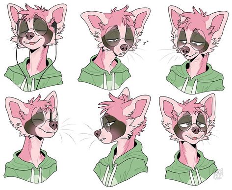 Anthro Expression Reference, Anthro Expressions, Dog Paw Drawing, Expression Sheet, Funny Characters, Animal Character, Drawing Prompt, Inspo Board, Animals Artwork