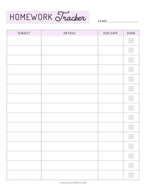 Free Printable Homework Tracker Template Things To Print For School, Homework Timetable Ideas, Homework Sheet Template Free Printable, Good Notes Templates School, School Note Template, Goodnotes Study Template, Homework Template Aesthetic, Study Chart Template, Good Note Templates Free