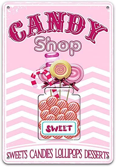 Sweet Shop Sign, Retro Candy Store, Sweets Poster Design, Candy Shop Decorations, Candy Shop Sign, Retro Candy Shop, Vintage Candy Shop, Poster Shopping, Coquette 60s