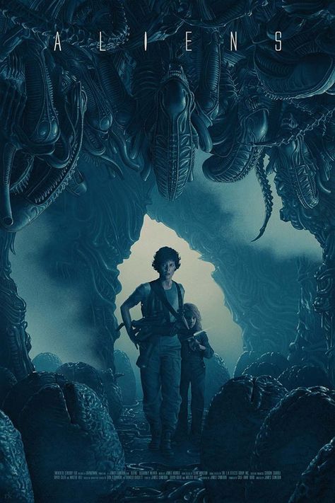 Aliens (1986) [640 x 960] Aliens Movie Art, Alien Movie Poster, Giger Alien, Aliens 1986, Alien Artwork, Art Alien, Arte Alien, Sigourney Weaver, Aliens Movie