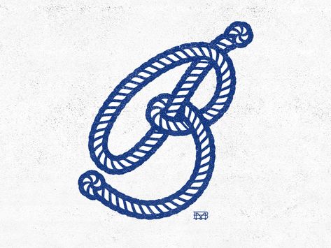 Rope B by Rob Hopkins | Dribbble | Dribbble You've Been, Nautical, Knot, Wall, Blue