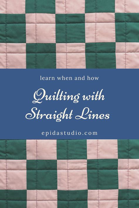 How To Straight Line Quilt, Straight Line Machine Quilting Ideas, How To Stitch In The Ditch Quilting, Quilt Top Stitching Ideas, Stitch Length For Machine Quilting, Quilt Finishing Techniques, Straight Line Quilting Ideas Simple, Quilt Top Stitching Patterns, Walking Foot Quilting Designs Simple