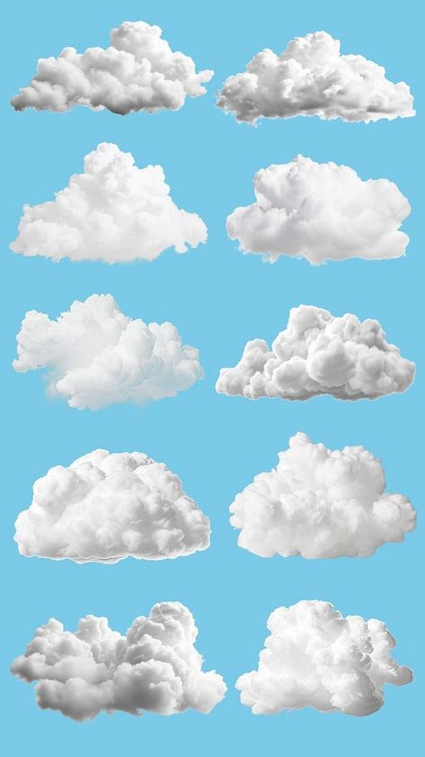 Sky Bg, Clouds Collage, Cloud Collage, Sky Collage, Clouds Graphic, Motion Flyer, Cloud Texture, Xiaomi Wallpapers, Journal Elements