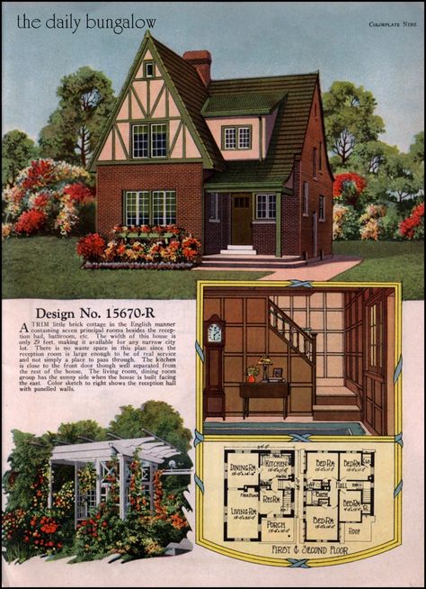 https://flic.kr/p/DV48Yq | Radford ColorKeed Home Plans | www.antiquehome.org Vintage House Floor Plans, Cottage Layout Floor Plans, Fairytale Cottage Floor Plans, Sims Architecture, Sims4 Builds, Tudor Homes, Tudor House Plans, Vintage Floor Plans, Cozy Houses