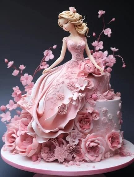 Cake lovers - Beautiful Barbie Cake ❤️🎂🥰 Display Cake Ideas, Barbie Doll Cake Design, Princess Cake Design, Princess Cake Ideas, Doll Cake Design, Princesses Cake, Pastel Decorations, Barbie Cake Designs, Barbie Dress Cake