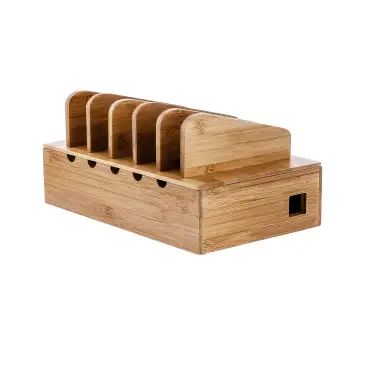 Prosumer's Choice Natural Bamboo Charging Station Rack Review | Apartment Therapy Best Charging Station, Mobile Charging Station, Floor Cord Cover, Charging Station Organizer, Phone Charging Stations, Cell Phone Charging Station, Phone Charging Station, Device Storage, Mobile Charging