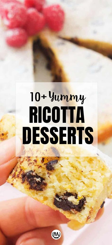 Ricotta Recipes Healthy, Riccota Cheese Recipes, Ricotta Cheese Recipes Dessert, Ricotta Desserts, Ricotta Cheese Desserts, Cheese Dessert Recipes, Recipes Using Ricotta Cheese, Ricotta Recipes Dessert, Cheese Recipes Dinner