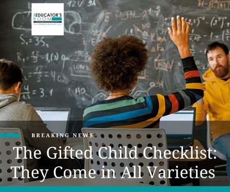 The common theory is that high achieving students are the students that need the enrichment of gifted education classes.  When, in reality,  gifted kids come in all varieties.  First, a little background: I was a gifted education kid, my daughter is a gifted education kid, and now I’m earning my certification in gifted education. I’ve... The post The Gifted Child Checklist: They Come in All Varieties appeared first on The Educators Room. Homeschool Gifts, Individual Education Plan, Teacher Awards, Cult Of Pedagogy, Student Problems, Certified Teacher, Education Degree, The Gifted, Creative Problem Solving